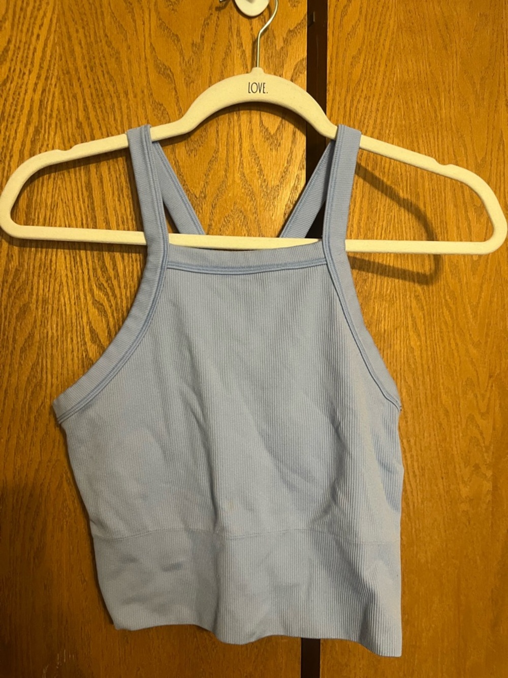Athleta Light Blue Ribbed Tank Top